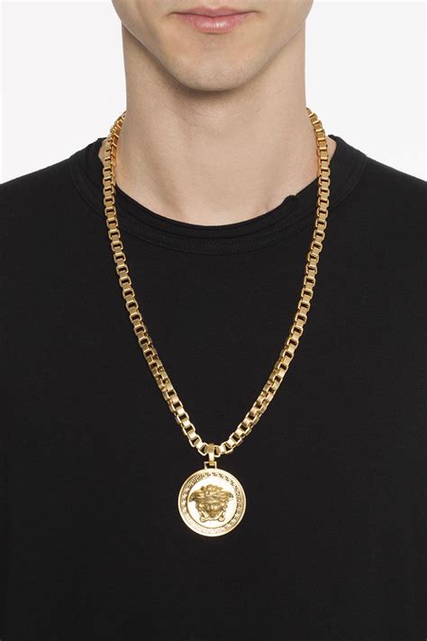 versace greek key necklace|versace jewelry for men.